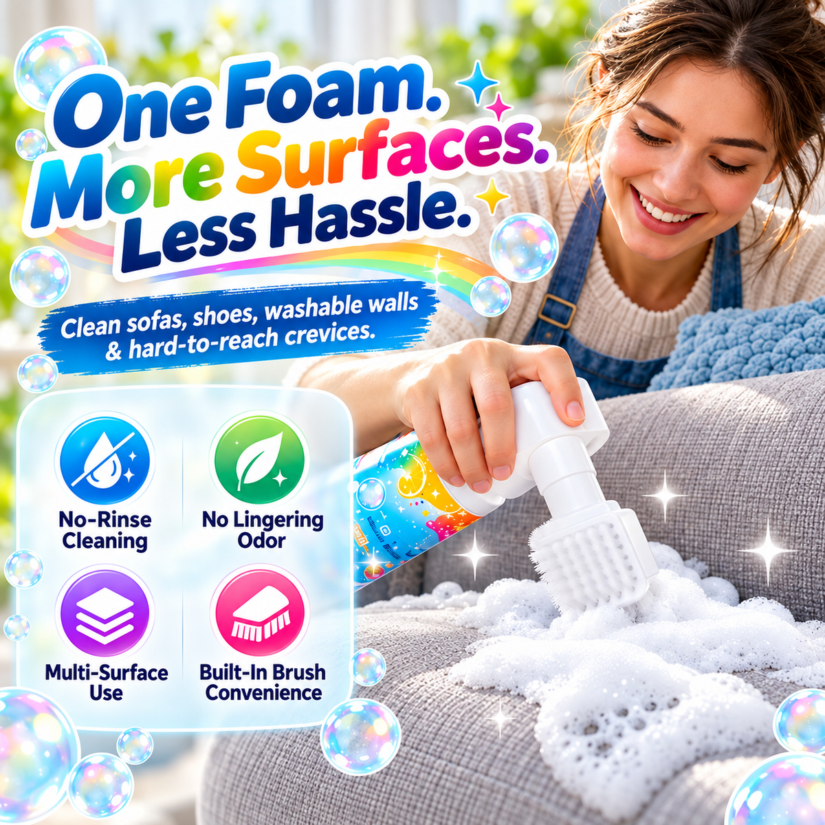 Multi-Surface No-Rinse Foam Cleaner – Deep Clean Made Easy